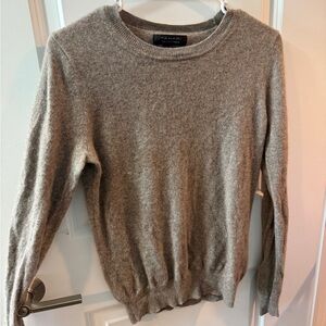 Tahari Women's Taupe Crew Neck Sweater cashmere